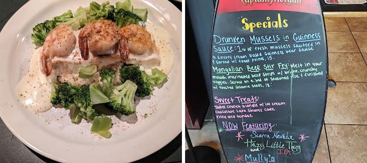 Anthony's Bar and Grill Menu
